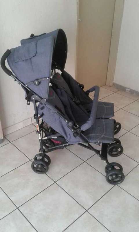 Chelino Tico Twin Stroller (Black | Grey)